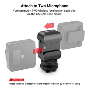 SMALLRIG Two-in-One Bracket Cold Shoe Mount Compatible with Rode Wireless GO and Saramonic Blink 500 for Two-Person Vlogging - 2996