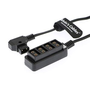 Alvin's Cables D-tap Splitter Cable D-tap Male to 4 Port Dtap Female Power Supply for V-Mount Camera Battery P-tap Power Hub 60cm| 23.6inches