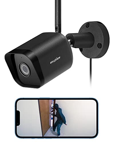 LaView Outdoor Security Cameras 1080P HD,Cameras for Home Security with AI Human Detection,Waterproof IP65,2-Way Audio,Clear Night Vision,2.4G WiFi,SD Card Slot&US Cloud Storage,Work with Alexa,ONVIF