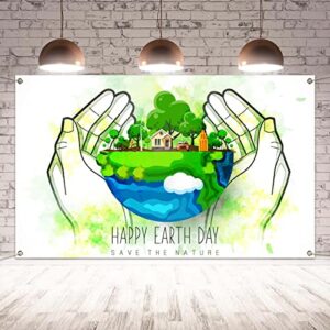 happy earth day photo backdrop save the nature banner april 22 environmental protection earth day party deocrations and supplies for home classroom office