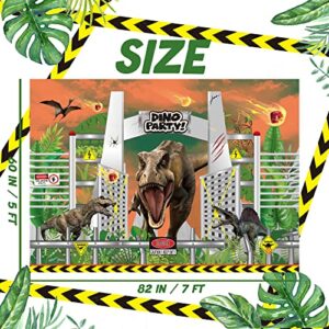 7x5ft Dinosaur Backdrop Jurassic Theme Dinosaur Birthday Photography Backdrop for Boy Kids Adults Indoor Outdoor Dinosaur Birthday Decoration Party Supplies Backdrop