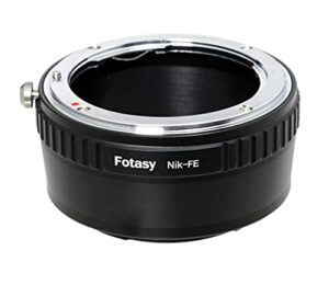 fotasy manual f mount lens to e-mount adapter, nk e mount adapter, compatible with nikon f lens sony a7 a7r a7s ii iii iv a9 a7c alpha 1 a6600 a6500 a6400 a6300 a6100 a6000 a5100 a5000 a3500 zv-e10