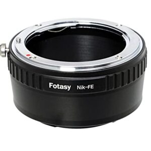 Fotasy Manual F Mount Lens to E-Mount Adapter, NK E Mount Adapter, Compatible with Nikon F Lens Sony a7 a7R a7s II III IV a9 a7c Alpha 1 a6600 a6500 a6400 a6300 a6100 a6000 a5100 a5000 a3500 ZV-E10