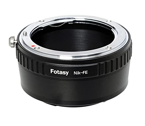 Fotasy Manual F Mount Lens to E-Mount Adapter, NK E Mount Adapter, Compatible with Nikon F Lens Sony a7 a7R a7s II III IV a9 a7c Alpha 1 a6600 a6500 a6400 a6300 a6100 a6000 a5100 a5000 a3500 ZV-E10