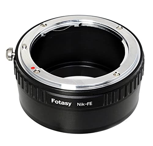 Fotasy Manual F Mount Lens to E-Mount Adapter, NK E Mount Adapter, Compatible with Nikon F Lens Sony a7 a7R a7s II III IV a9 a7c Alpha 1 a6600 a6500 a6400 a6300 a6100 a6000 a5100 a5000 a3500 ZV-E10