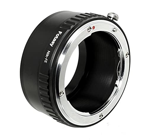 Fotasy Manual F Mount Lens to E-Mount Adapter, NK E Mount Adapter, Compatible with Nikon F Lens Sony a7 a7R a7s II III IV a9 a7c Alpha 1 a6600 a6500 a6400 a6300 a6100 a6000 a5100 a5000 a3500 ZV-E10