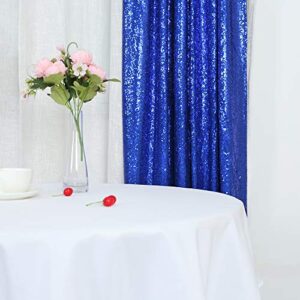 Trlyc 2FT by 8FT Fathers'Day Royal Blue Sequin Curtain Backdrop for Christmas Wedding Party