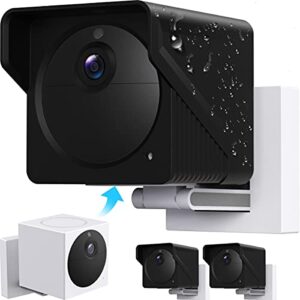 protective silicone skins for wyze cam outdoor，weatherproof case/cover accessories for wyze outdoor camera wireless smart home camera (black-2 pack)