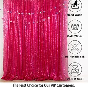 ShiDianYi 4FTx6FT-Sequin Backdrop-Hot Pink-Sequin Backdrops Curtain Glitz Sequin Backdrop Photography Sparkly Backdrop Photo Booth Curtain for Your House Decoration (Hot Pink)