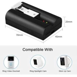 S7 3.65V Rechargeable Li-Ion Battery with Charger Compatible with Video Door Bell 2/3 Camera Battery 6040mAh