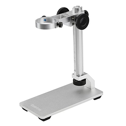 Koolertron Aluminum Alloy Microscope Stand Portable Adjustable Manual Focus Digital USB Microscope Holder Support Adjusted Up and Down