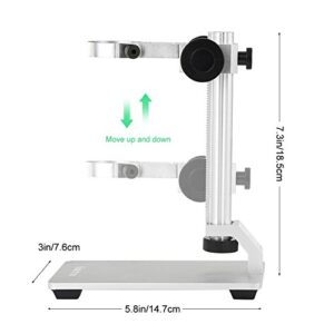 Koolertron Aluminum Alloy Microscope Stand Portable Adjustable Manual Focus Digital USB Microscope Holder Support Adjusted Up and Down