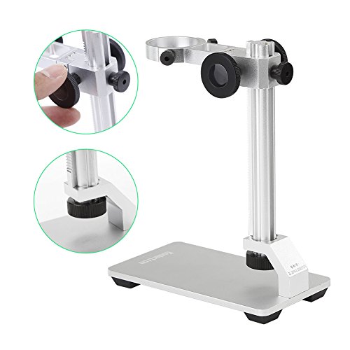 Koolertron Aluminum Alloy Microscope Stand Portable Adjustable Manual Focus Digital USB Microscope Holder Support Adjusted Up and Down