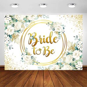 avezano bridal shower backdrop for batcholette party bride to be green and gold eucalyptus leave white rose flower engagement party decorations background photoshoot (7x5ft)