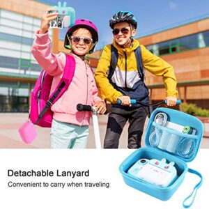 MINIBEAR Kids Camera Case Compatible Kids Camera, Case for Camera for Kids and Kids Action Camera Accessories, 6.1 x 4.9 x 3.4 inch Shockproof Storage Box fits for Most Kids Camera (Blue)