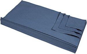 cleanaide® suede microfiber cloth towel, 16 by 16 inches, blue, 12 pack