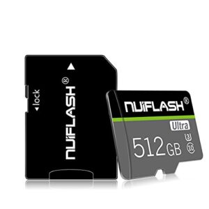512GB Micro SD Card Class 10 TF Memory Card High Speed Memory Card for Smartphone,Camera,PC,Mac,Drone,Portable Gaming Devices（512GB）