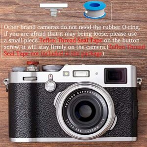 VKO Wood Soft Shutter Release Button Compatible with Fujifilm X-T30 X-T3 X100F X-T20 X-PRO2 X-E2S X20 X30 X100T X100S X-E2 X-E3 XPRO-1 SXT-2 X-T10 Camera 12mm Concave Surface Red(Wood Grain Random)