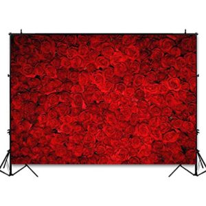 avezano red rose floral wedding photography backdrop valentine’s day party photo backdrops vinyl cloth 14 february background photo booth props pictures (7x5ft)