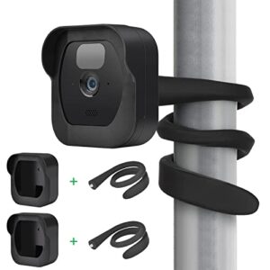 alertcam 2pack flexible twist mount and weatherproof housing case for all-new blink outdoor home security camera – black