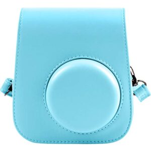 Protective & Portable Case Compatible with Fujifilm for Instax Mini 12/11 Instant Camera with Accessories Pocket and Adjustable Strap - Sky Blue