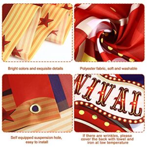 Big Circus Theme Party Decorations Carnival Circus Tent Backdrop Party Decorations Carnival Banner for Kids Birthday Party Decorations Supplies, 6 x 3 ft