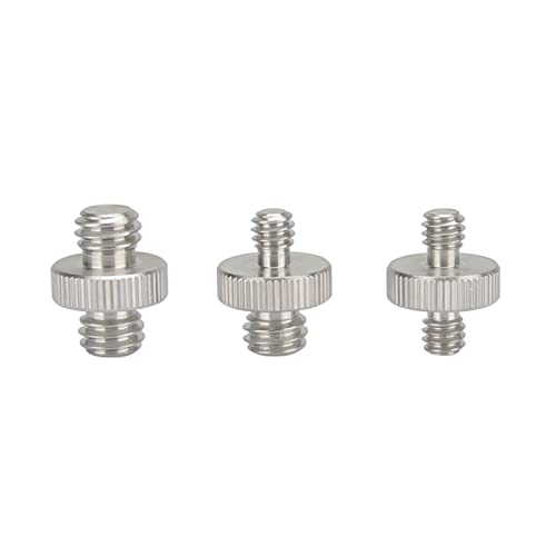 CAMVATE 1/4" Male to 1/4" Male & 1/4" Male to 3/8" Male & 3/8" Male to 3/8" Male Thread Screw Adapter for Camera Tripod - 1230