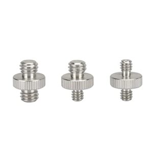 CAMVATE 1/4" Male to 1/4" Male & 1/4" Male to 3/8" Male & 3/8" Male to 3/8" Male Thread Screw Adapter for Camera Tripod - 1230