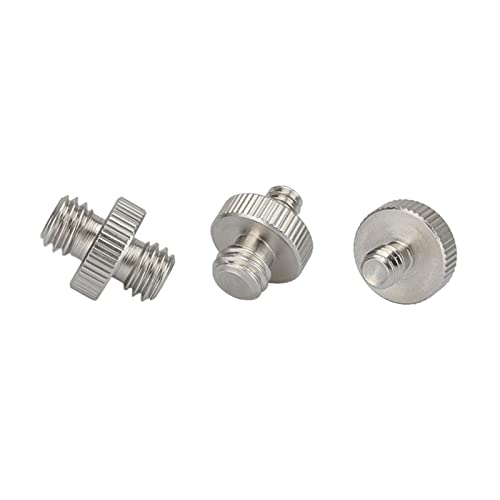 CAMVATE 1/4" Male to 1/4" Male & 1/4" Male to 3/8" Male & 3/8" Male to 3/8" Male Thread Screw Adapter for Camera Tripod - 1230