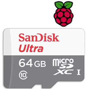 steadygamer – 64gb raspberry pi preloaded (raspbian/raspberry pi os) sd card | 400, 4, 3b+, 3a+, 3b, 2, zero compatible with all pi models (64gb)