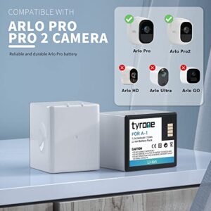 tyrone Arlo Pro Battery Replacement，Rechargeable Li-ion Batteries for Arlo Pro, 7.2V 2440mAh Replacement Battery Compatible with Arlo Pro/Arlo Pro 2 Camera VMA4400