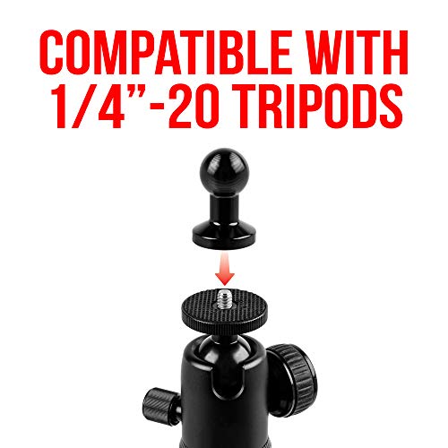 Aluminum Tripod Adapter with 1/4"-20 Hole and 20mm Ball | by TACKFORM
