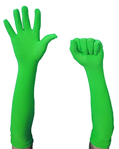 JOMOCARE Chromakey Gloves Green Chroma Key Glove Invisible Effects Background Chroma Keying Green Gloves for Green Screen Photography Photo Video… (Tight, Green x2Pairs)