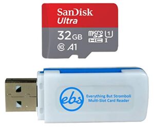 sandisk 32gb ultra micro sdhc memory card class 10 works with kodak smile and kodak printomatic instant film camera (sdsquar-032g-gn6mn) bundle with (1) everything but stromboli micro card reader