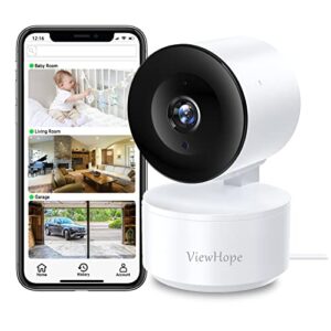 indoor security camera, 2k pet camera 360° wifi home security camera indoor camera wireless with phone app,with 2-way talk, night vision motion movement detection,sd & cloud storage, alexa compatible