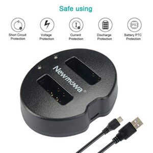 NB 13L Newmowa Dual USB Charger for Canon NB-13L and PowerShot G5X, G7X, G7 X Mark II, G9X, G9 X Mark II, G1 X Mark III, SX620 HS, SX720 HS, SX730 HS