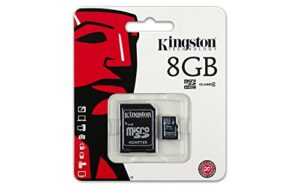 kingston 8gb class 4 microsdhc card flash memory with sd adapter sdc4/8gb