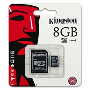 Kingston 8GB Class 4 MicroSDHC Card Flash Memory with SD Adapter SDC4/8GB