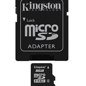 Kingston 8GB Class 4 MicroSDHC Card Flash Memory with SD Adapter SDC4/8GB