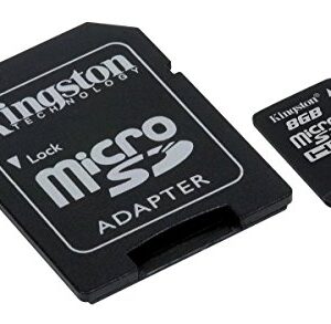 Kingston 8GB Class 4 MicroSDHC Card Flash Memory with SD Adapter SDC4/8GB