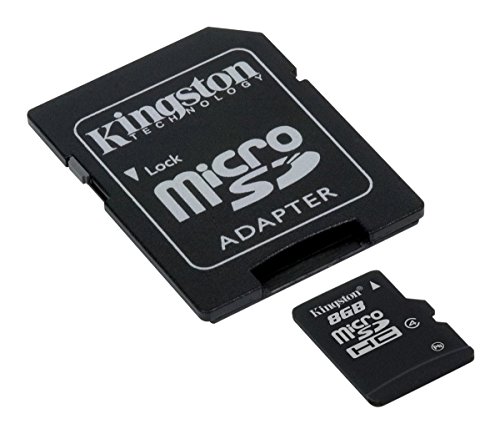 Kingston 8GB Class 4 MicroSDHC Card Flash Memory with SD Adapter SDC4/8GB