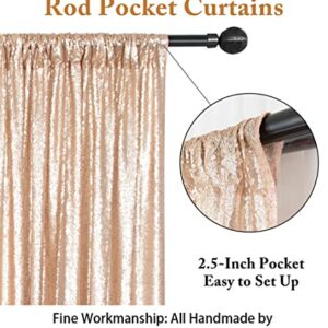 ShinyBeauty PHOTOBOOTH Background Best Choice-7FTx7FT-Champagne-Sequin Photography Backdrop Curtains for Wedding