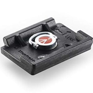 Manfrotto 200LT-PL Technopolymer & Fiber Glass Rectangular Light Quick Release Plate,Black,4" x 1.7" x 2.1"