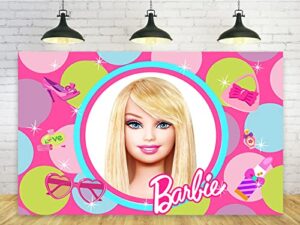 pink backdrops for barbie birthday party decorations supplies barbie baby shower photo background for girl lady birthday party cake table decorations barbie birthday banner 5x3ft