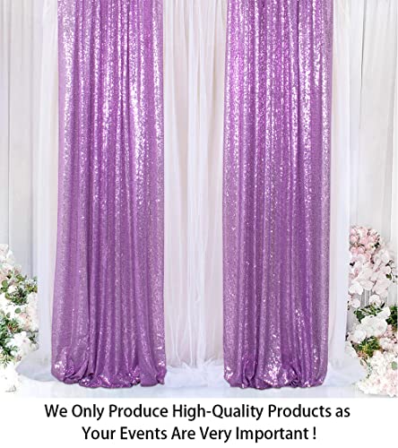 Sequin Curtains 2 Panels Lavender 2FTx8FT Sequin Photo Backdrop Sequin Backdrop Curtain Pack of 2-1011E