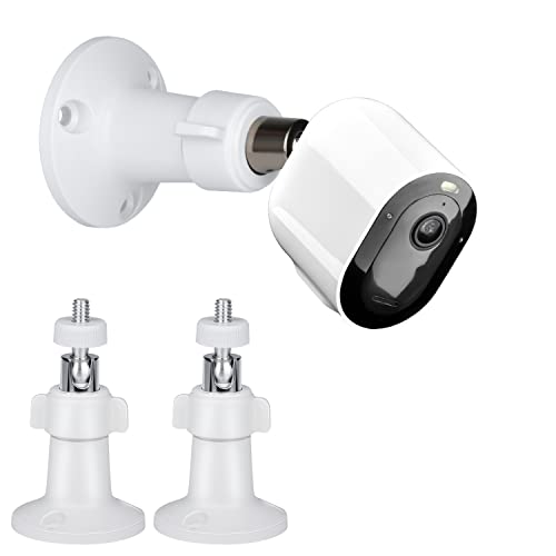 Security Wall Mount for Arlo Pro, Arlo Pro 2, Arlo Ultra, Arlo Pro 3, Arlo Go, Arlo Essential Spotlight Camera, Adjustable Indoor/Outdoor Mounting Bracket for Your Surveillance Camera (2 Pack)