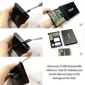 ANDYCINE Magnalium Case for mSATA SSD Compatible for Atomos Ninja V,V+, Ninja Flame, Ninja Inferno, and Shogun Inferno  with mSATA to SATA Adapter