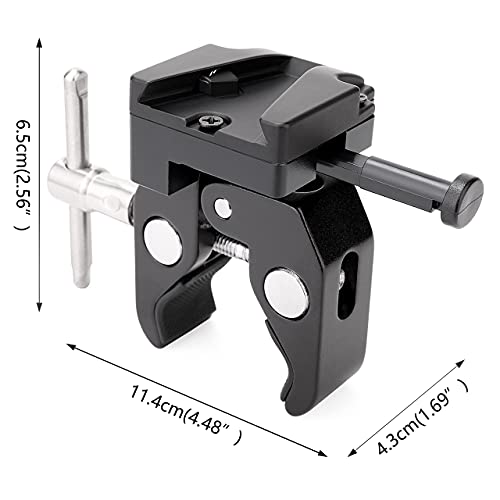 KOERTACOO V-Mount Lock Battery Adapter with Clamp for Mounting to Light Stand Tripod.