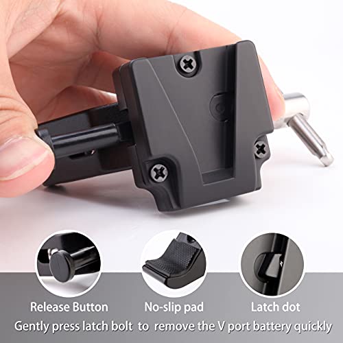 KOERTACOO V-Mount Lock Battery Adapter with Clamp for Mounting to Light Stand Tripod.