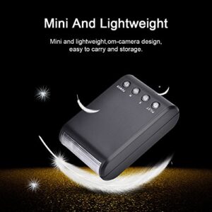 Mini Flashlight, Portable Digital On-Camera Flash Speedlite, Hot Shoe Mount Flashlight for DSLR Cameras